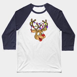 it looks like this reindeer is dizzy but very cute Baseball T-Shirt